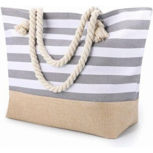 Ampia borsa da spiaggia con cerniera, borsa shopper impermeabile, borsa a tracolla da donna, resistente e leggera,