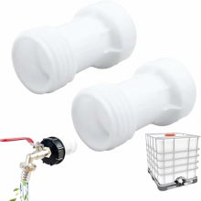 Confezione da 4 distanziali di prolunga S60x6 per serbatoi IBC, connettore a filettatura grossa con guarnizione per serbatoio dell'acqua pio