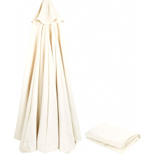 Telo di ricambio per ombrellone da giardino, 3 m (270 cm), in tessuto beige con protezione UV, antivento e stabile, adatto a ombrelloni a 8