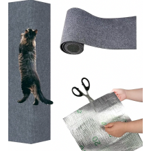 Tappetino antigraffio autoadesivo per gatti, 200 x 40 cm, protezione per divano, mobili, pareti e porte, grigio scuro.
