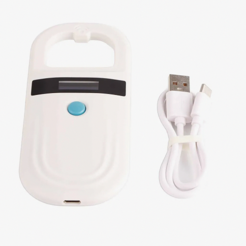 Scanner ricaricabile per microchip, lettore di identificazione e targhette per cani e gatti.