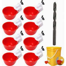 Set di 8 abbeveratoi automatici per polli con trapano, kit per abbeverare il pollame, abbeveratoio automatico per polli, anatre, oche e