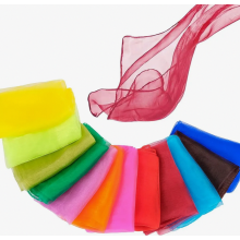 Pacote com 24 lenços coloridos para malabarismo, lenços quadrados de seda para dança, malabarismo e atividades sensoriais, 60 x 60 cm, ideai
