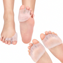 Separador de dedos de silicone para todos os dedos, tala corretora de hálux valgo, macia, elástica, antiderrapante e transparente para 3 e 5