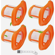 Conjunto de 4 filtros de reposição para aspirador de pó portátil sem fio, compatível com os modelos BHHV320B, BHHV320J, BHHV520BF, BHHV520BF
