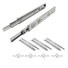 Schubladengleitschienen, 4 Paare, 500mm, Kaltgewalzter Stahl, Hochleistungs-Kugellager für Möbel