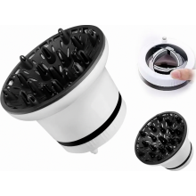 Difusor universal para secador de cabelo, ideal para cabelos cacheados e ondulados. Difusor profissional ajustável para cachos definidos.