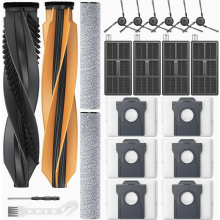 Kit de acessórios de reposição com 22 peças para aspirador robô, incluindo 2 escovas principais, 2 esfregões de rolo, 6 sacos de pó, 4 filtr