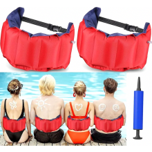 Conjunto com 2 cintos de treinamento de natação infláveis, ajustáveis, para crianças e adultos, ideais para esportes aquáticos e treinamento