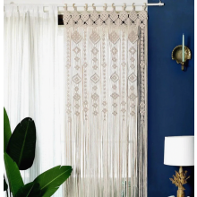 Ručne tkaná boho záclona na dvere, 85 x 200 cm, dekoratívna bavlnená okenná výplň do vstupnej haly
