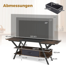 Tv-standaard van 65 inch met ledverlichting en opbergruimte