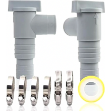 Uzatvárací ventil bazéna pre 32 mm hadicovú prípojku, PVC rúrka 32 mm, príslušenstvo na údržbu, 2 kusy