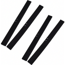 Confezione da 4 lame di ricambio in silicone nero da 25 cm per tergivetro per doccia e tergivetro per finestre, bordo in gomma senza striatu
