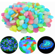 200 ciottoli fluorescenti decorativi che si illuminano al buio, ideali per acquari, giardini e camerette, colori assortiti.