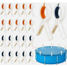 Set di 20 clip di grandi dimensioni per coperture per piscine, fermagli a molla per accessori per piscine, clip per bucato azionabili con un