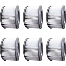 Lot de 6 cartouches filtrantes pour spas gonflables, système de filtration amélioré, compatible avec les modèles de spas actuels.