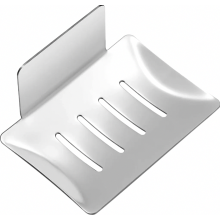 Porte-savon mural auto-adhésif en acier inoxydable avec support adhésif 3M pour éponge, brosse et savon, pour salle de bain
