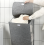 Foldable 60L Laundry Basket with Lid and Handles, Hanging Laundry Hamper, Breathable Laundry Organizer, Grey 3