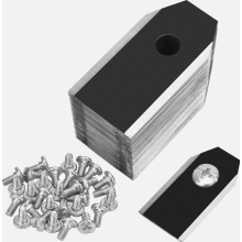 Kit de lames de rechange en titane pour tondeuse robot, comprenant 30 lames universelles et 30 vis, compatible avec Automower, 3 g, 0,75 mm, noir.
