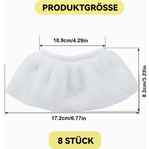 8 Pack Microfibre Steam Cleaner Covers Compatible with Easyfix SC1 SC2 SC3 SC4 SC5 SC7 Replacement Cloth Set, White 1