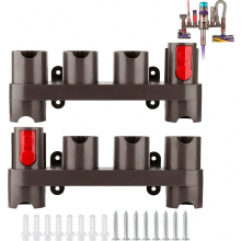Wandhalterung für Zubehör von Staubsaugern der Generationen 5, 5, 10, 8 und 7 (G5, V15, V12, V11, V10, V8, V7), 10 Steckplätze, 2er-Pack
