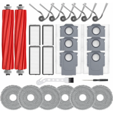 26-teiliges Ersatzteilset für Roborock QV 35A und QV 35S Saugroboter, 2 Hauptbürsten, 4 HEPA-Filter, 6 Wischpads,
