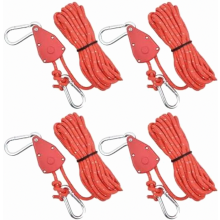 4er-Pack reflektierende Abspannleinen für Camping, 5 m, 6 mm, verstellbare Zeltleinen mit Spannern für Zelte, Sonnenschutz, Wandern und mehr