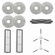 Accessoireset voor robotstofzuigers, compatibel met L10 Prime, L10s Ultra en L10 Ultra, bestaande uit 1 hoofdborstel, 2 zijborstels en 2 sto