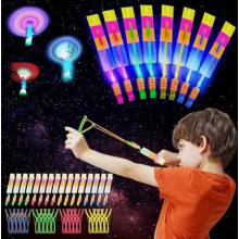 LED-verlichte helikopter-katapult speelgoed, 20 stuks, feestartikelen voor kinderverjaardagen, glow-in-the-dark speelgoed voor binnen en bui