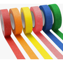 Set van 6 rollen gekleurde maskeertape, washi tape voor journaling, 15 mm x 12 m, decoratieve plakband voor knutselen en scrapbooking.