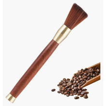 Reinigingsborstel voor barista's met houten handvat, borstel voor koffiemolen en espressomachine, portafilter en accessoires voor koffiezeta