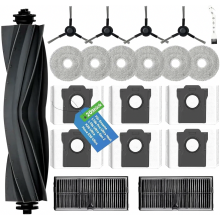 Accessoireset voor robotstofzuigers, inclusief hoofdborstel, stofzakken, dweilpads, HEPA-filters en zijborstels. Compatibel met