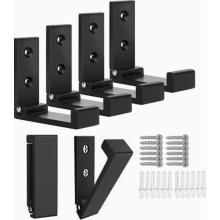 Faltbare Wandhaken, 6er-Set, Aluminium, schwarz, für Mäntel, Taschen und Rucksäcke, für drinnen und draußen