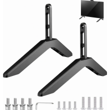 Universelle TV-Standfüße, Ersatz-Fußbeine mit Antirutschpads und Schrauben für 32- bis 65-Zoll-LCD-, LED- und Plasma-Fernseher, Schwarz