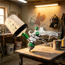 HVLP Air Paint Spray Gun Gravity Feed Car Auto Gun Set1.4mm 1.7mm 2.0mm Nozzles