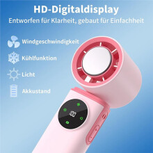 6000mAh Handheld Fan with Ice Cooling - 199 Speeds, 20H Battery, 20000RPM Turbo Fan for Travel, Outdoor, Makeup