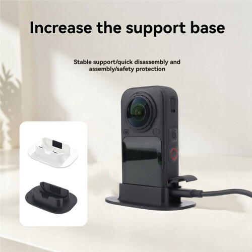 For  X6 Camera Anti-Slip Base Desktop Enlarged Support Fixed Bracket Tabletop Tripod Mount Holder Black 2
