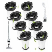 Set van 8 vervangingsfilters voor snoerloze en handstofzuigers, HEPA-filtervervangingsonderdelen compatibel met Grund