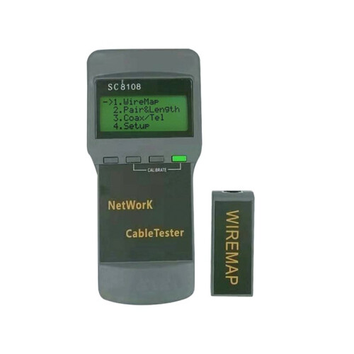 SC-8108 Internet Cable Checker LCD Network Tester Meter LAN Phone Cable Tester Meter for Telecommunication Projects