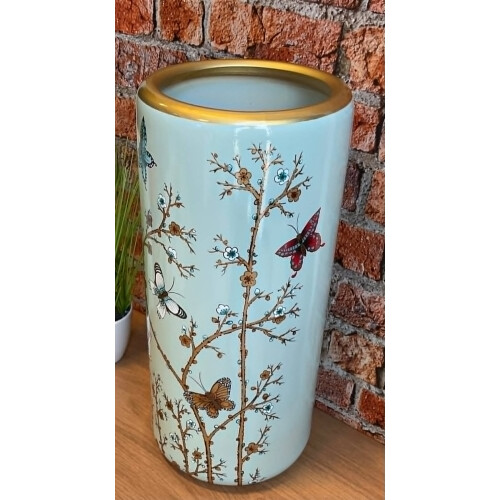 Pale Blue Butterflies Ceramic Umbrella / Walking Stick Stand /Large Vase 2