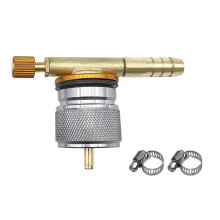MAPP Gas Bottle Adapter CGA600 Male to EN417 Female with Hose Barb Connector & Control Valve