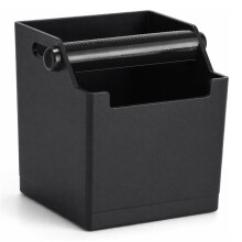 Coffee Knock Box Coffee Grounds, Small Espresso Knock Box with Removable Rubber Knock Bar and Non-Slip Base A