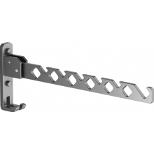 Gancho plegable de pared para ropa, tendedero giratorio de 180 grados para lavadero, baño y balcón, color negro.