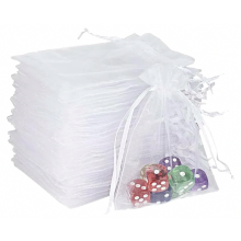 100 Bolsas de regalo de organza blanca, bolsitas de organza transparente para bodas, cumpleaños y regalos de Navidad, elegantes detalles con