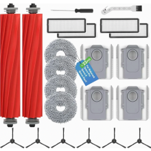 Juego de accesorios de 22 piezas para la aspiradora robot Roborock Qrevo S/Qrevo Pro/Qrevo MaxV: 2 cepillos principales, 4 bolsas para el pol
