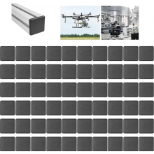 Paquete de 60 tapas de extremo para perfiles de aluminio de 20x20, tapas de cierre de plástico negro de primera calidad para perfiles extrusi