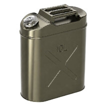 Portable 10L Aluminum Cap Vertical Oil Tank Water Tank with Oil Guide Tube for Outdoor RV Camping