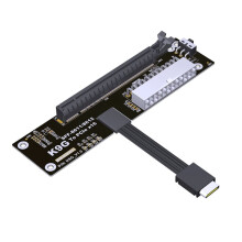 PCIe 5.0 X4 128Gbp-Kabel voor Externe Grafische Kaart (GPU) Dockingstation voor Laptops, Notebooks, GEN5 M.2 NVMe Naar PCIe X16 SFF-8611, 30 cm