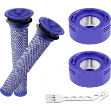 Replacement Filter Set for V8 and V7 Cordless Vacuums, 2 HEPA Post Filters, 2 Pre Filters, 1 Cleaning Brush, Compatible