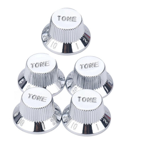 5Pcs Electric Guitar Control Knobs Speed Knob Replacement Potentiometer Cap for 6mm Shaft Guitar Potentiometer T